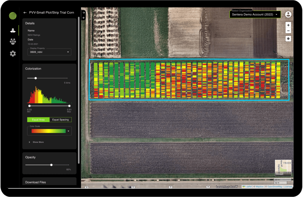 Plot Trial Data - NDVI Visualization