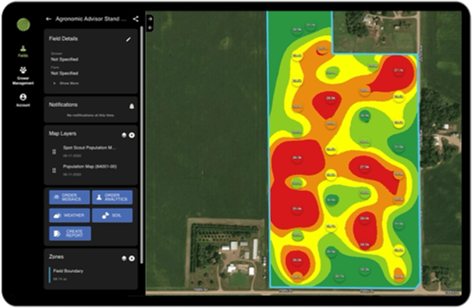 Agronomic Advisor Stand Count from Sentera